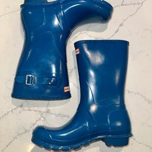 Hunter Blue Rain Boots